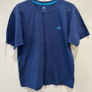 Men T-shirt navy blue short sleeve size L , Red Rhino .